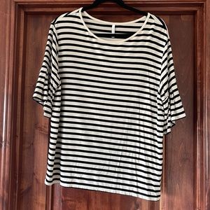 S Supply stripe flutter sleeve